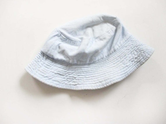 Vintage Bucket Hat - 90s Bucket Hat - Light Wash D