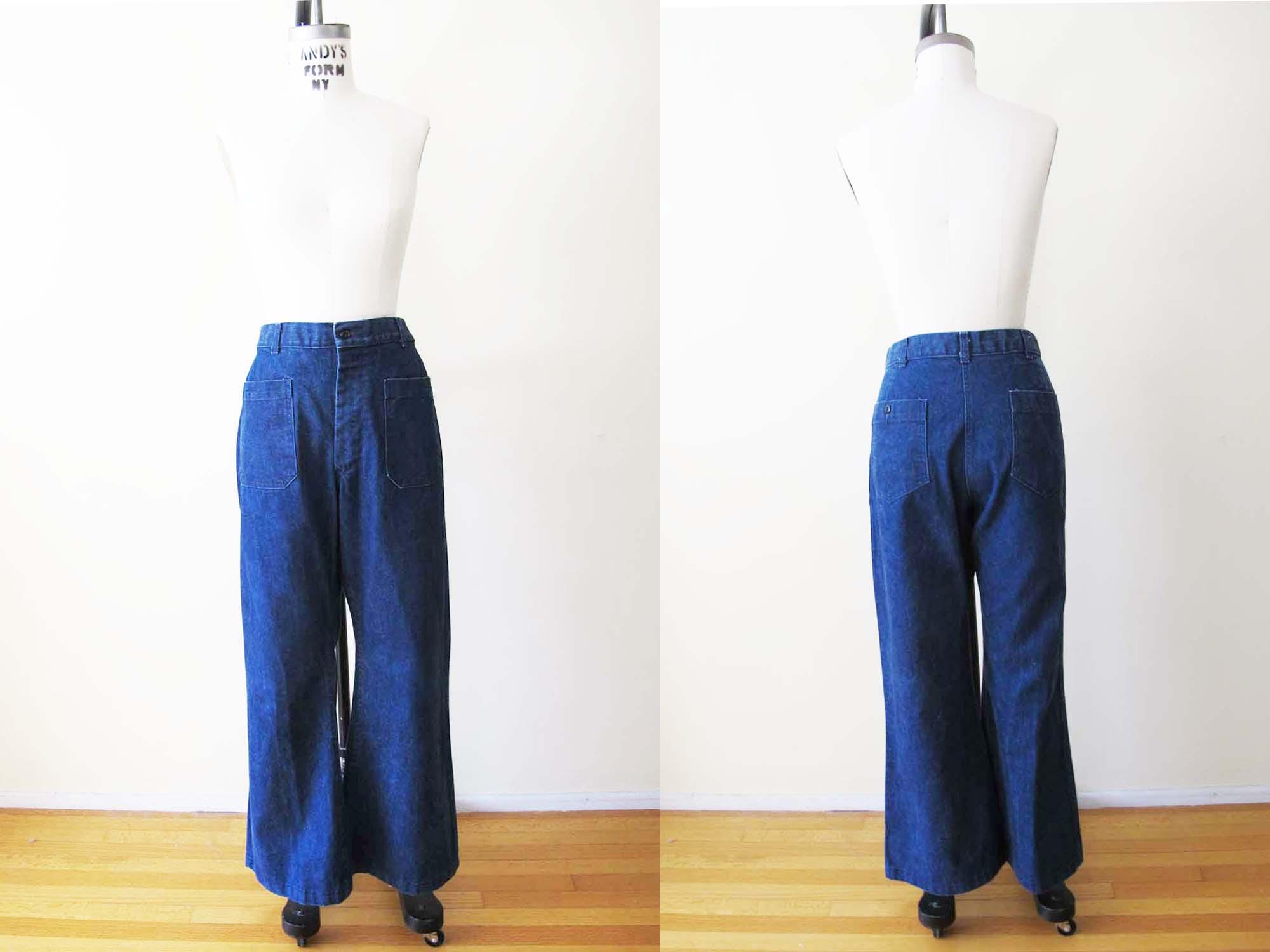 Vintage Jean Sailor Pants - Etsy