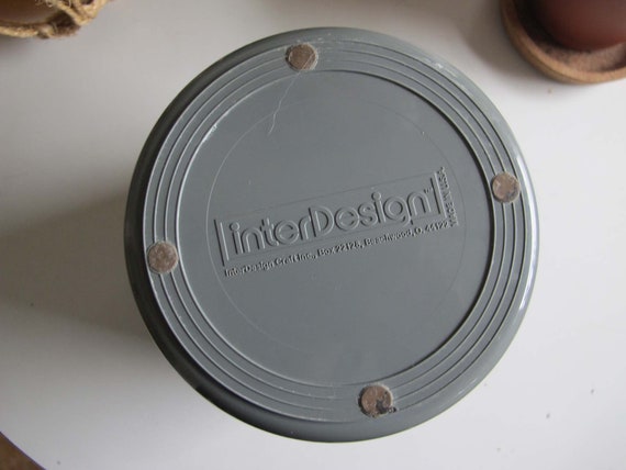 Vintage InterDesign Gray Swivel Container - 1980s… - image 3