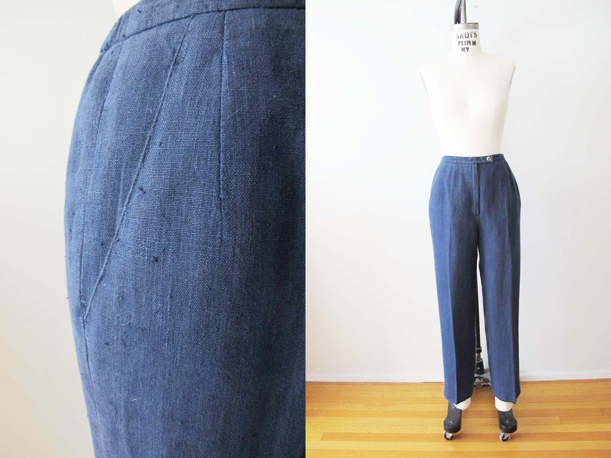 Vintage 90s Striped Pants - Etsy