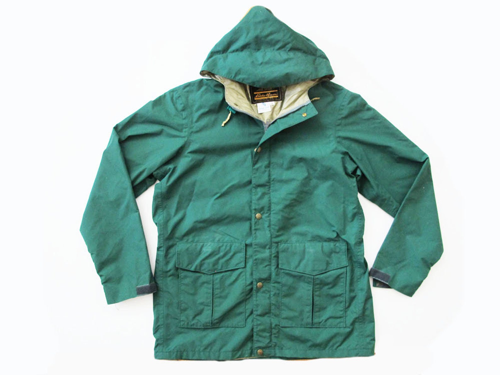 Vintage Eddie Bauer Windbreaker Large Green Nylon Etsy