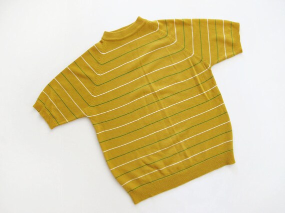 mustard mock neck top