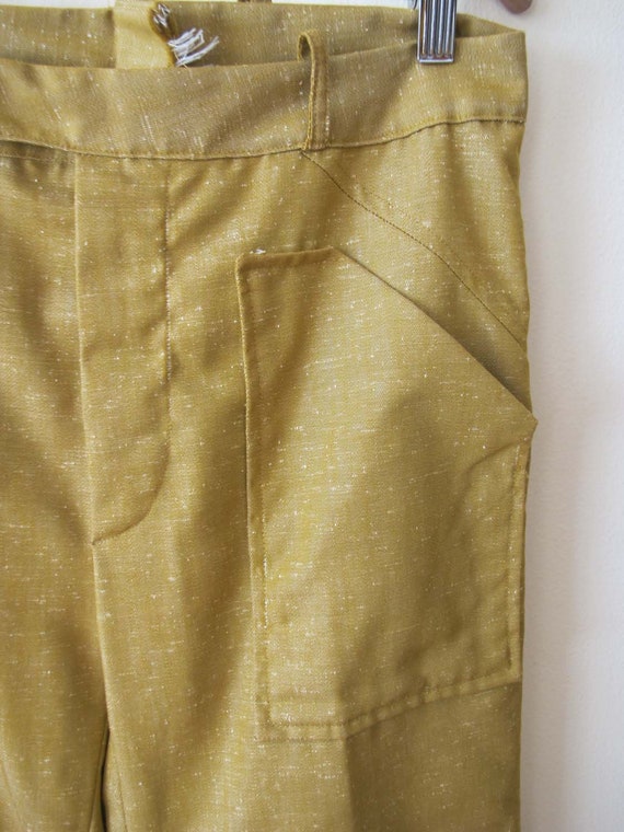 60s Yellow Bell Bottoms 29 Waist - Vintage 1960s … - image 5