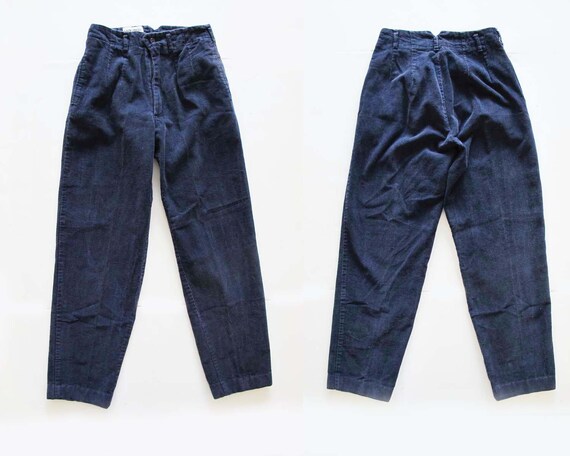 Vintage Corduroy Trousers 24 Waist XS - 80s High W