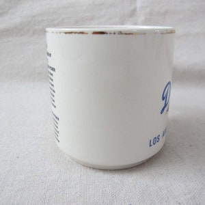 Vintage LA Dodgers 1988 Championship Coffee Mug Los Angeles Baseball Ceramic Mug Gift For Dad Brother Fathers Day image 2