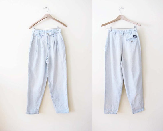 Vintage 90s Pleated Pants 25 - Light Wash Mom Jean