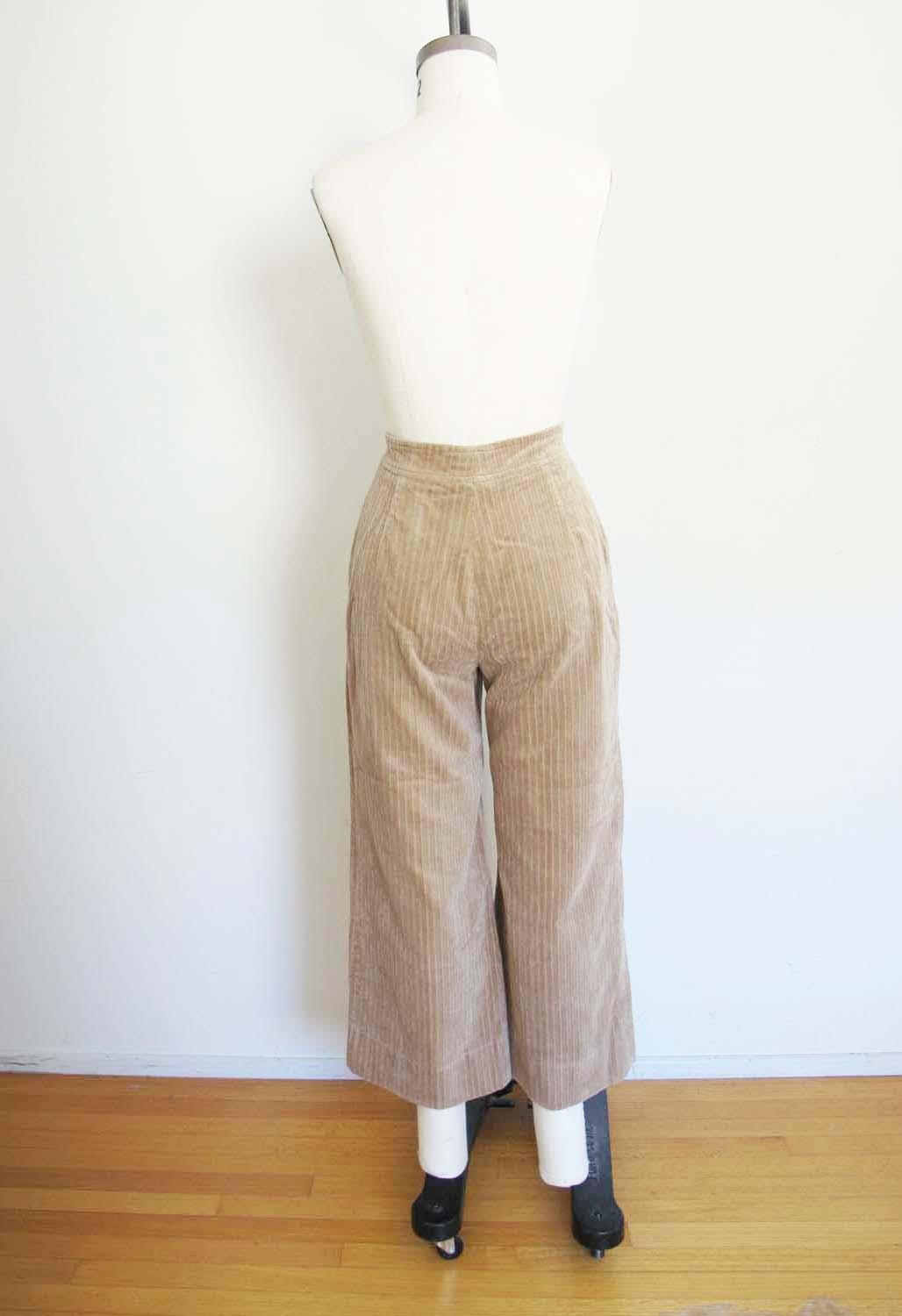 Vintage 70s Wide Wale Corduroy Pants: High Waist Sailor Style - Etsy