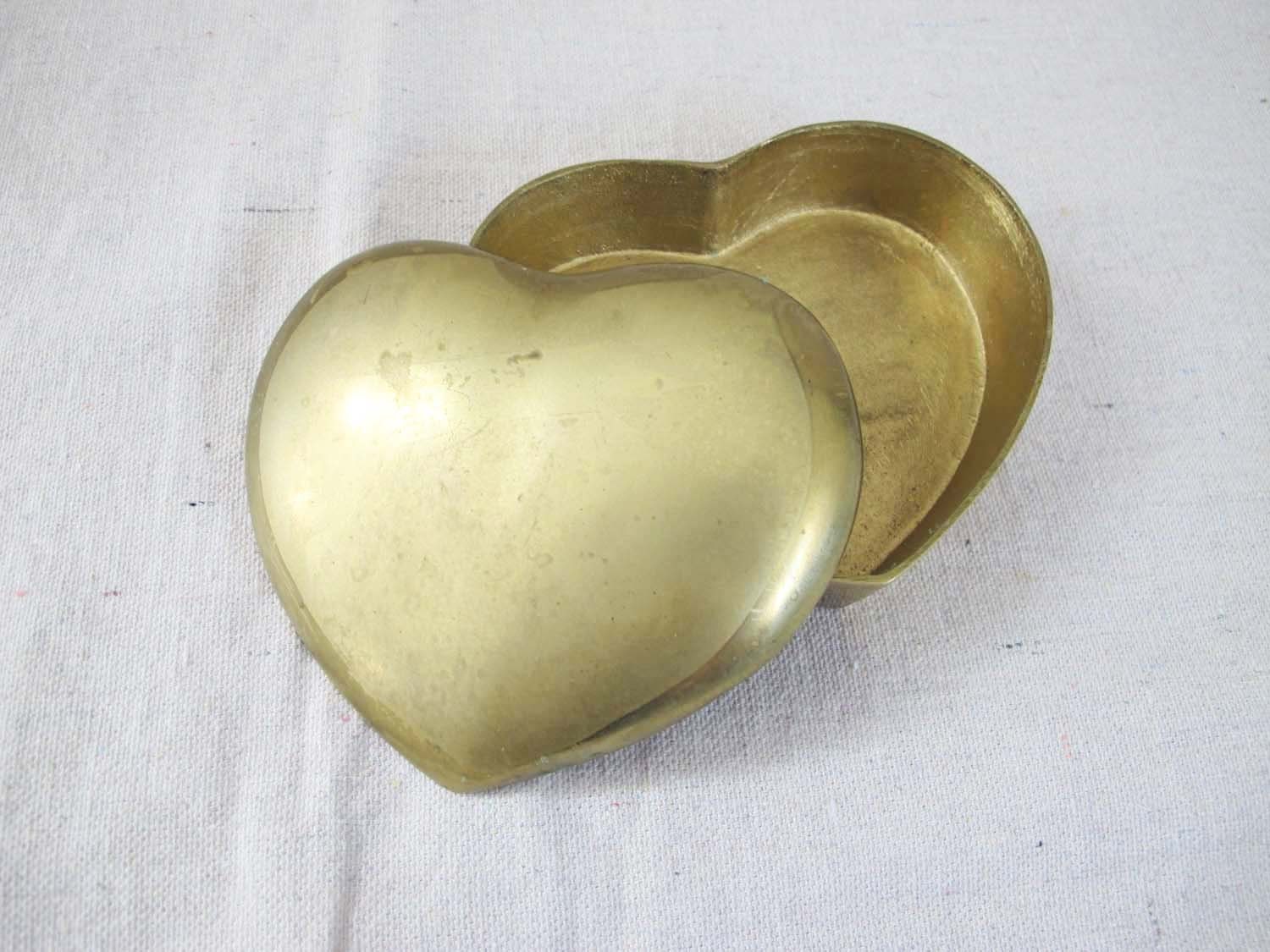 Home & Living Jewelry Storage Embossed brass box Vintage solid brass