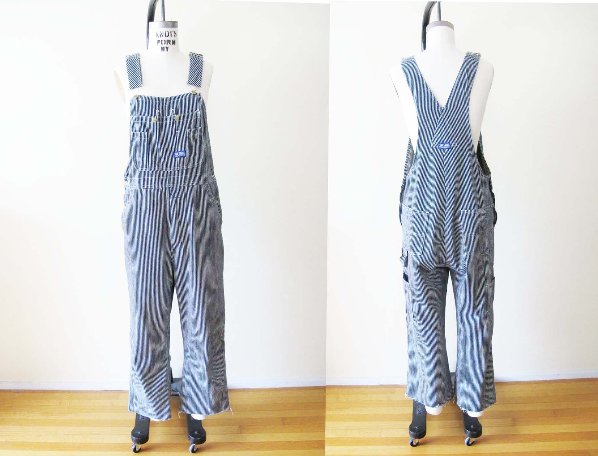 80's BIG SMITH hickory overalls オーバーオール Vintage Big Smith Hickory Stripe Overalls Coveralls Workwear