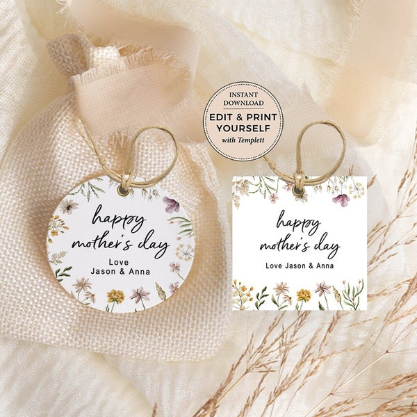Mothers Day Tags, Editable Mothers Day Tags, Mothers Day, Tags, Mothers Day Gift Tags, Templett, Instant Download