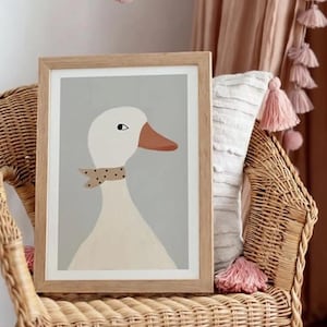 Goose Nursery Print, Nursery Wall Art, Gender Neutral Wall Art, Goose Poster, Kids Wall Art, Goose Print, Nursery Decor, DIGITAL DOWNLOAD