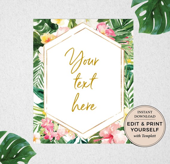 Editable Sign, Editable Template, Editable Wedding Sign, Editable ...