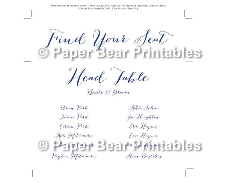 wedding seating chart template