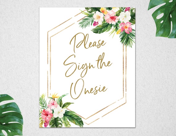 tropical baby onesie