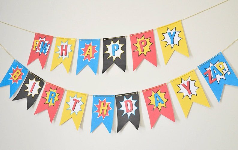 Superhero Party Photo Props Printable INSTANT DOWNLOAD image 5