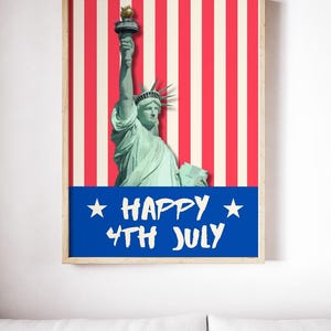 Set di poster per il 4 luglio, stampe artistiche patriottiche da appendere al muro (download digitale) immagine 3