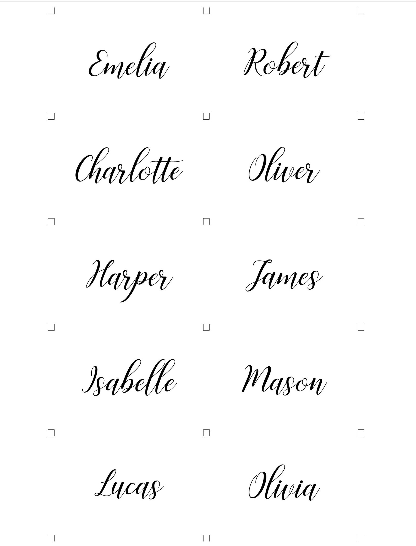 Name Tags Wedding Name Tags Calligraphy Name Tags Editable Etsy Australia