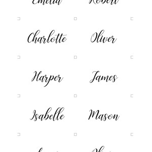 Name Tags, Wedding Name Tags, Calligraphy Name Tags, Editable Name Tags ...