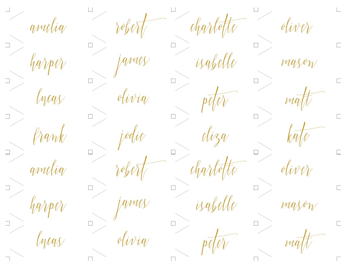 Name Tags Wedding Name Tags Calligraphy Name Tags Editable | Etsy
