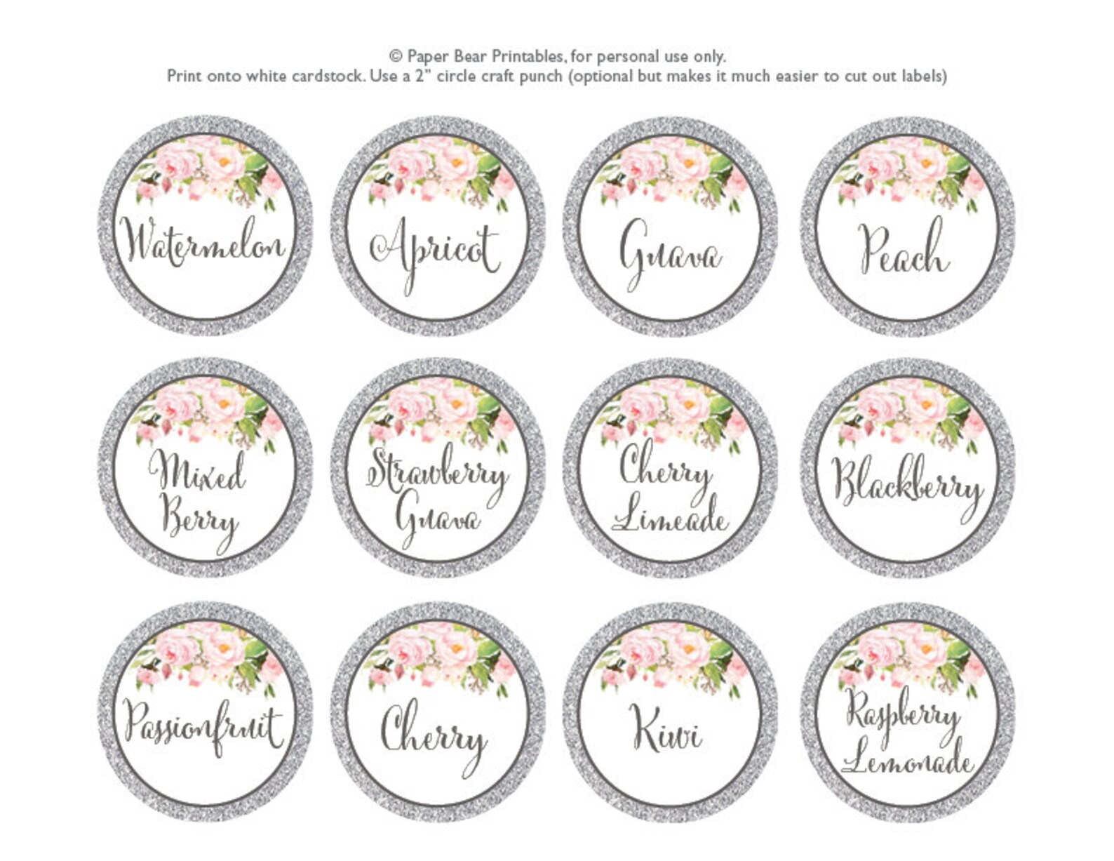 Mimosa Bar Juice Labels INSTANT DOWNLOAD // Printable // | Etsy