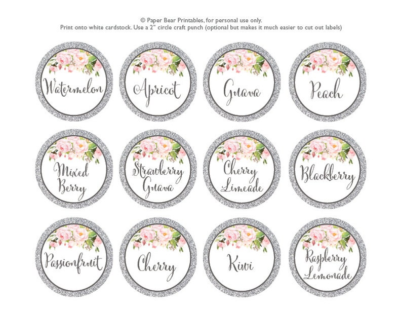 Free Printable Mimosa Bar Juice Labels