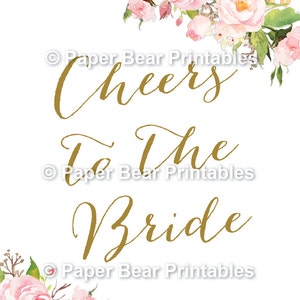 Cheers to the Bride Sign, Bridal Shower Sign, Cheers To The Bride, INSTANT DOWNLOAD, PBP85 image 2