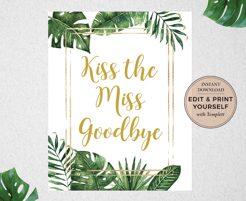 Tropical Bridal Shower INSTANT DOWNLOAD #PBP99 Bridal Shower Signs Templett Editable Bridal Shower Templates Bridal Shower Bundle