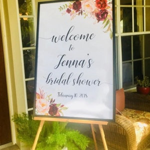 Bridal Shower Welcome Sign, Editable Welcome Sign, Bridal Shower Sign, Welcome Sign, Welcome Bridal Shower, Templett, PBP97 image 6