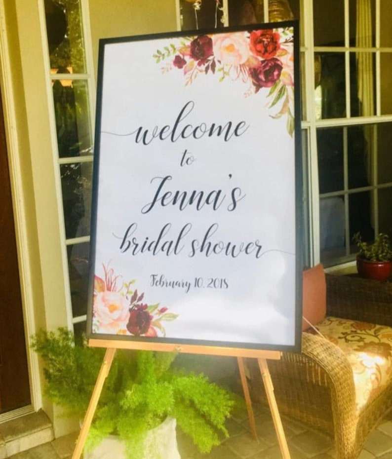 Bridal Shower Welcome Sign, Editable Welcome Sign, Bridal Shower Sign, Welcome Sign, Welcome Bridal Shower, Templett, PBP97 image 6