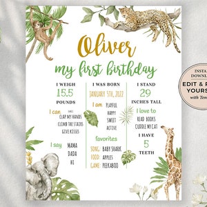 First Birthday Welcome Sign, 1st Birthday Milestone Welcome Sign, Editable First Birthday Sign, First Birthday, Milestone, Templett, #PBB101