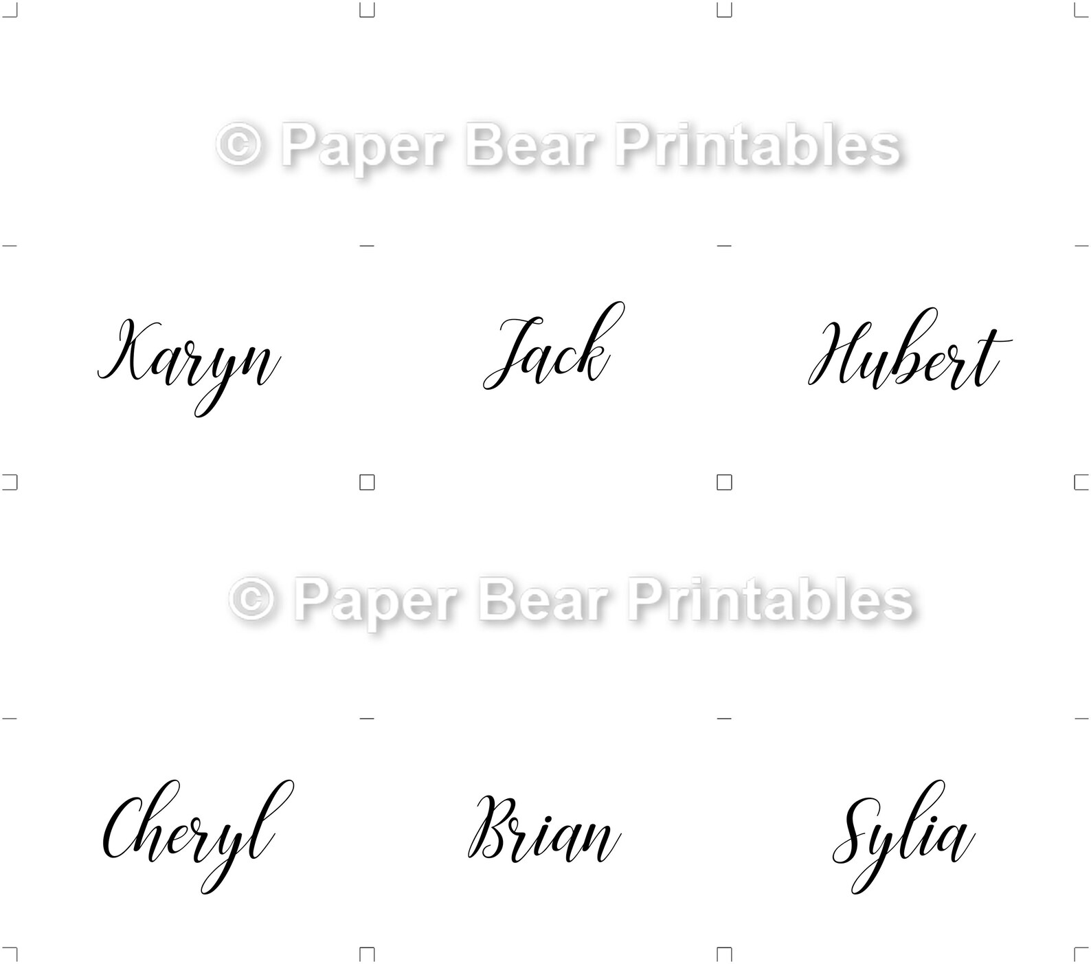 Name Tags Wedding Name Tags Calligraphy Name Tags Editable - Etsy