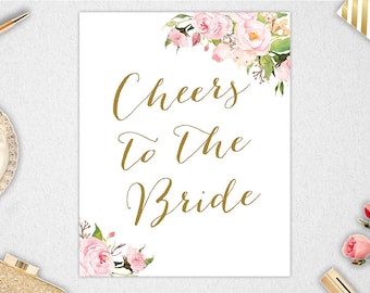 Cheers to the Bride Sign, Bridal Shower Sign, Cheers To The Bride, INSTANT DOWNLOAD, #PBP85