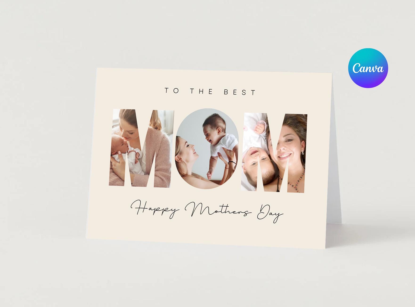 Editable Photo Mother's Day Card Template (instant Download) - Etsy
