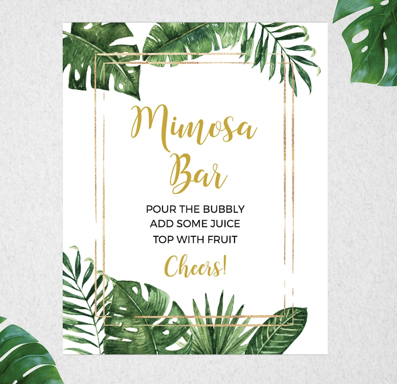 Mimosa Bar Sign, Mimosa Bar Juice Labels, Mimosa Bar sign, Juice Labels, Mimosa, Bruidsdouche Mimosa Bar, Instant Download, PBP99 afbeelding 2