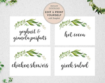 Food Labels, Editable Food Labels, Labels, Editable Labels, INSTANT DOWNLOAD, Templett, #PBP86