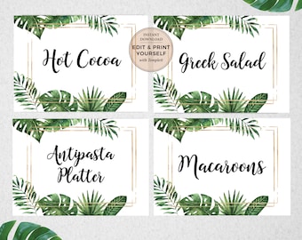 food labels tropical food labels editable food labels etsy