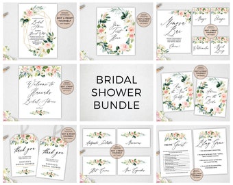 Bridal Shower Bundle, Editable Bridal Shower Templates, Bridal Shower Signs, Bridal Shower Templates, INSTANT DOWNLOAD, Templett, #PBB99