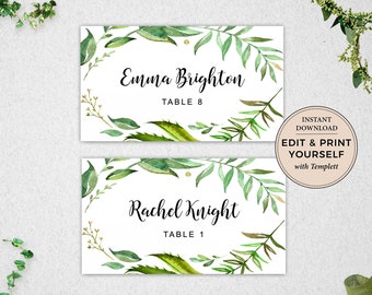 Place Cards, Name Tags, EDITABLE Place Cards, Wedding Place Cards, Bridal Shower Name Tags, INSTANT DOWNLOAD, Templett, #PBP86