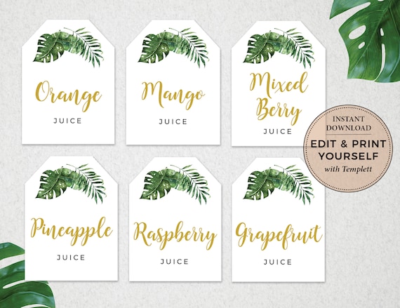 Mimosa Bar Juice Labels, Mom-osa Bar Juice Labels, Tropical Mimosa Bar, Tropical Juice Labels, Mimosa, Instant Download, #PBP86 Il_570xn