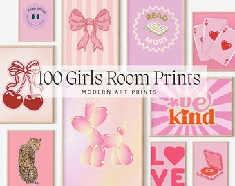 100 Girls Room Prints: 70s Retro Gallery Wall Art (Digital Download)