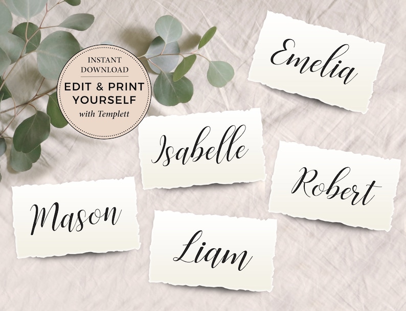 Name Tags Wedding Name Tags Calligraphy Name Tags Editable Etsy Australia