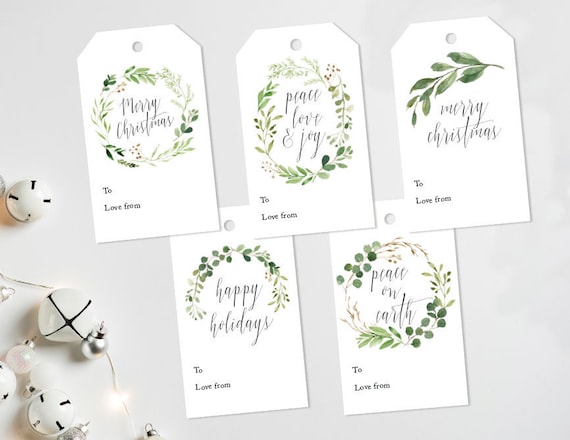 Christmas Tags, Editable Christmas Tags, Christmas Gift Tags, Christmas Name Tags, Gift Tag, Christmas Labels, INSTANT DOWNLOAD Il_570xn