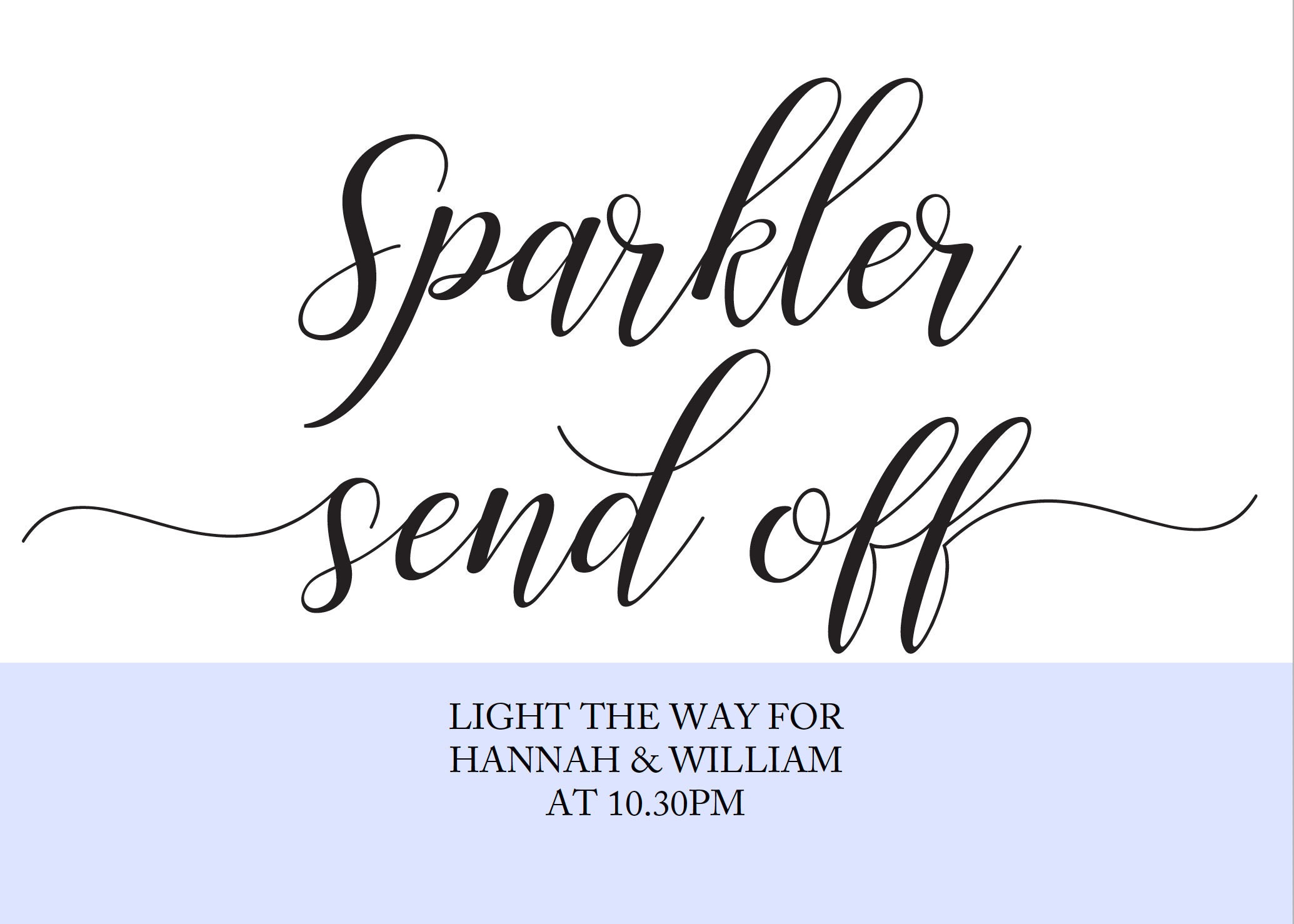 Send Off Vector Editable Sparkler Send off Sign, Wedding Template (digital Download) - Etsy