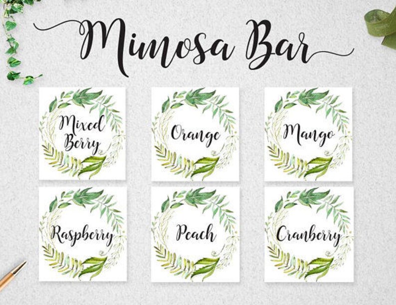 Mom-osa Bar Sign, Editable Momosa Bar, Mum-osa Bar Sign, Mom-osa Bar, Momosa, Baby Shower Sign, INSTANT DOWNLOAD, Templett, PBP86 image 5