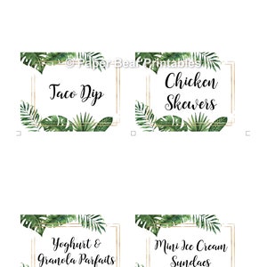 Food Labels, Tropical Food Labels, Editable Food Labels, Labels, Editable Labels, INSTANT DOWNLOAD, Templett, PBP99 image 3