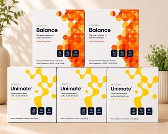 5 Pack Unicity Balance & Unimate Combo | 2 Balance Boxes + 3 Unimate Boxes | Daily Nutrition Yerba Mate Drink Mix | Orange and Lemon Flavor