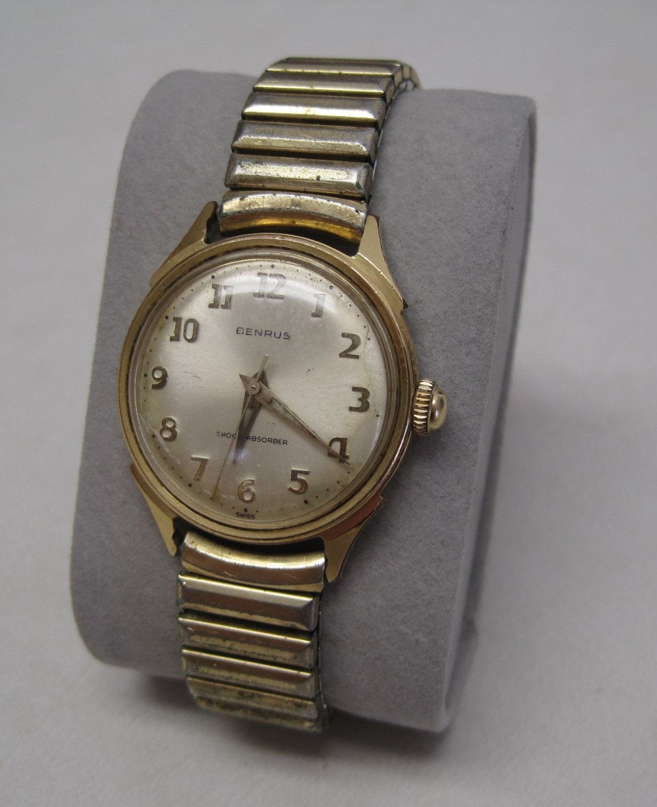 Antique Benrus Watch 17 Jewels Watch With 10k Gold Filled And Stainless ...