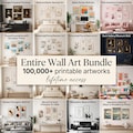 100,000+ Printable Wall Art Bundle PLR MRR | Commercial Digital Downloads | Vintage, Modern, Abstract, Boho, Art Collection | Resell Rights