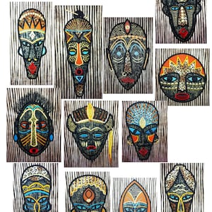 Nearly Tribal Masks for 5 x 7 (130 x180mm) Embroidery Machines