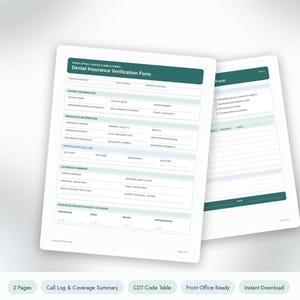 Zahnversicherungs-Verifizierungsformular